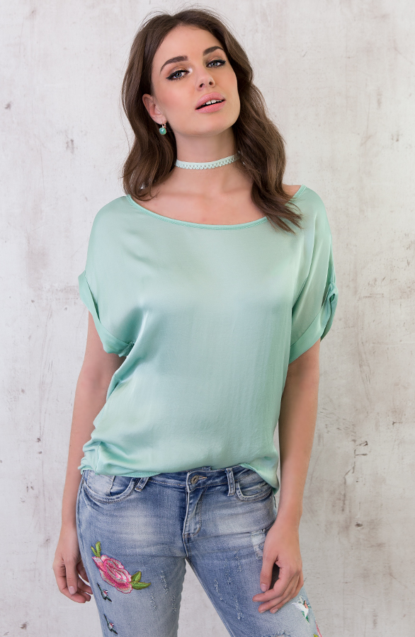 Choker Ketting Kant Mintgroen – shoparchief, foto 3