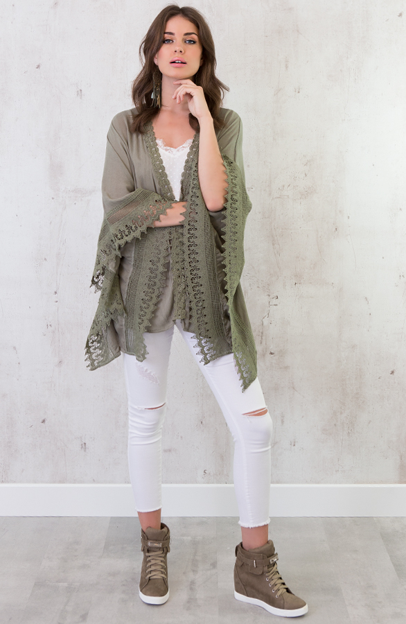 All About Lace Cardigan Army – shoparchief, foto 6
