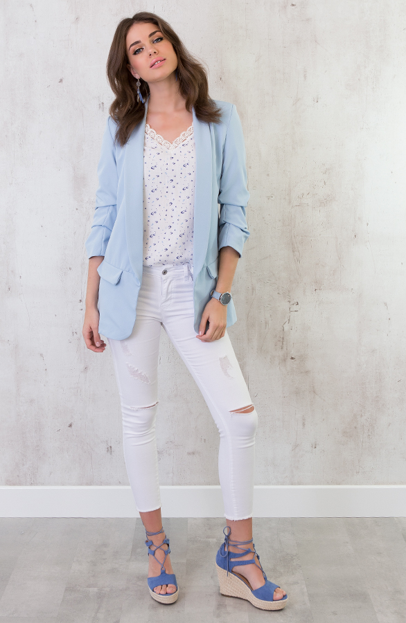 Boyfriend Blazer Sky Blue – shoparchief, foto 3