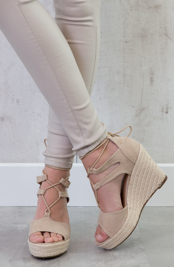 Suede Sleehakken Beige – shoparchief, foto 3
