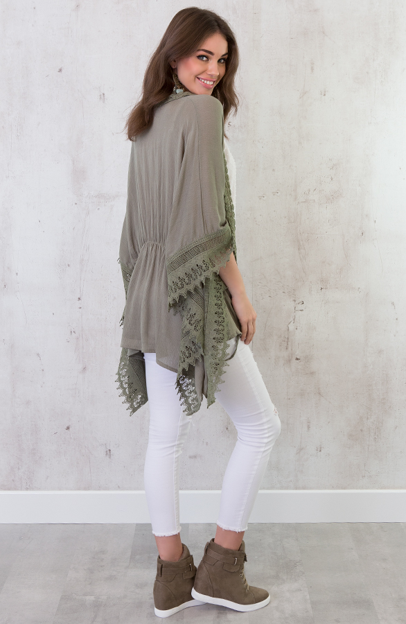 All About Lace Cardigan Army – shoparchief, foto 4