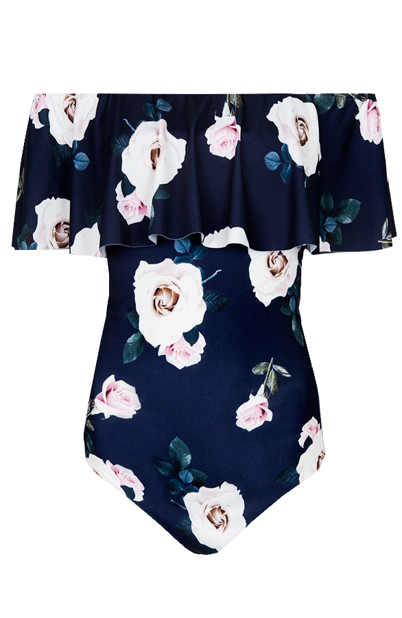 Bloemen Body Marineblauw – shoparchief