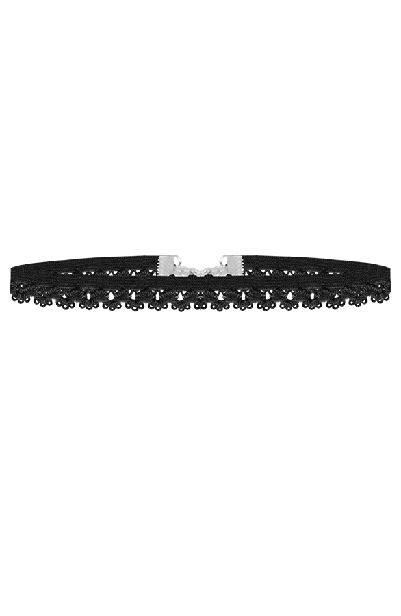 Choker Ketting Kant Zwart – shoparchief