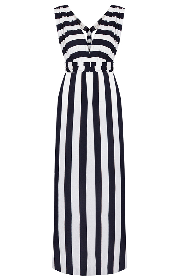 Gestreepte Jurk Marineblauw – shoparchief