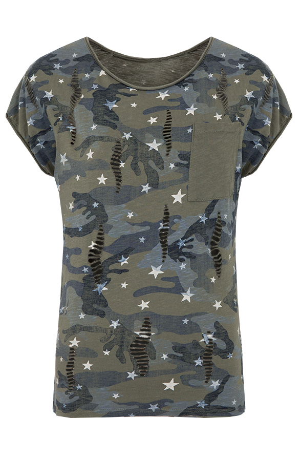 Raw Damaged Top Groen – shoparchief