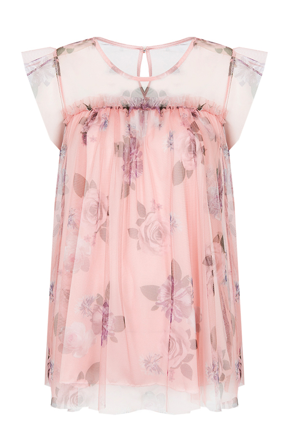Tule Bloemen Tuniek Roze – shoparchief