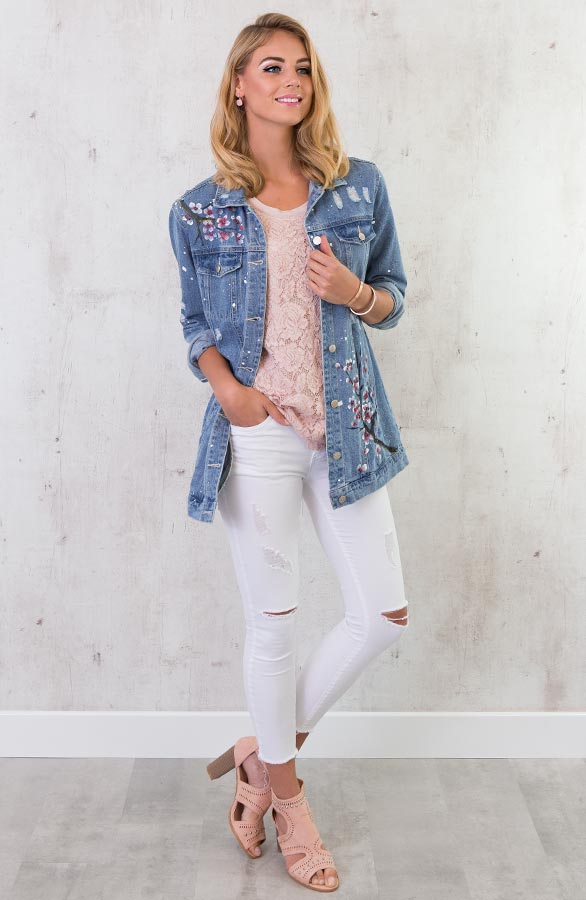 Flower Kanten Top Roze – shoparchief, foto 4
