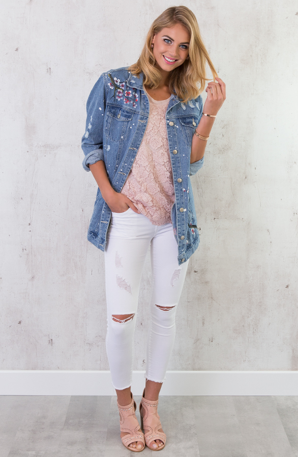 Flower Kanten Top Roze – shoparchief, foto 7