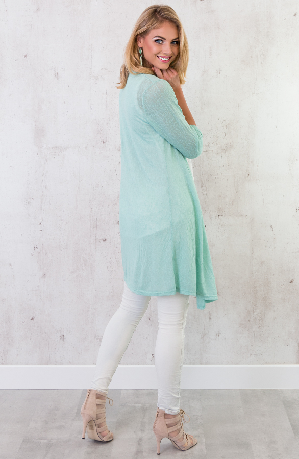 Long Cardigan Lover Mint – shoparchief, foto 5
