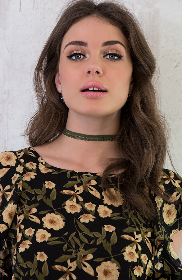Choker Ketting Kant Legergroen – shoparchief, foto 2