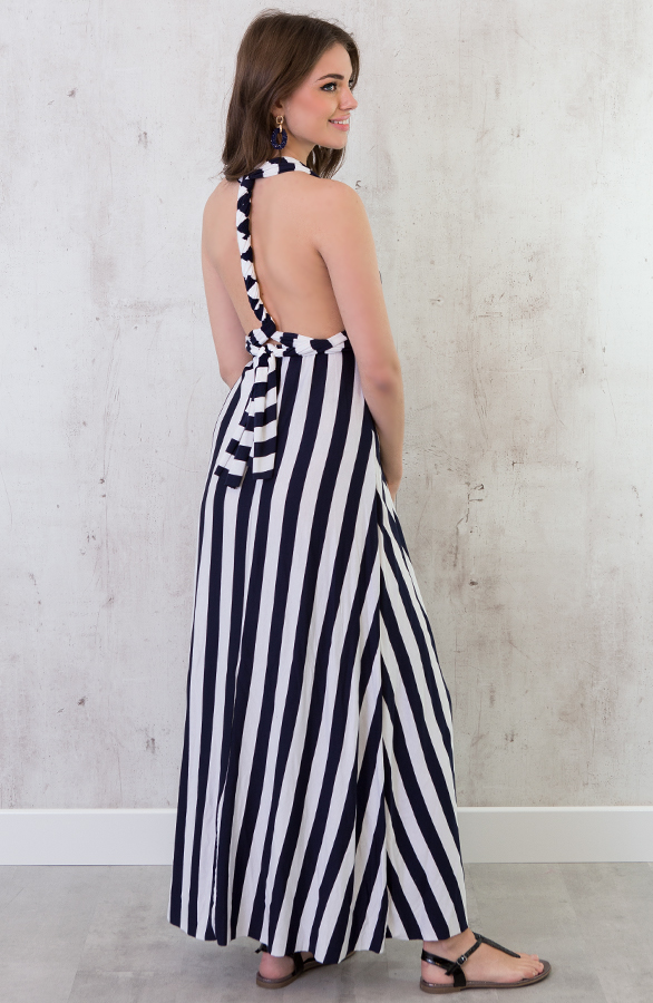Gestreepte Jurk Marineblauw – shoparchief, foto 2