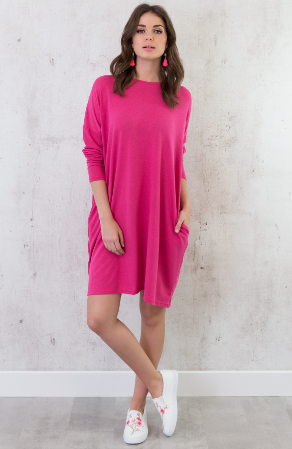 Oversized Tuniek Jurk Fuchsia – shoparchief, foto 7