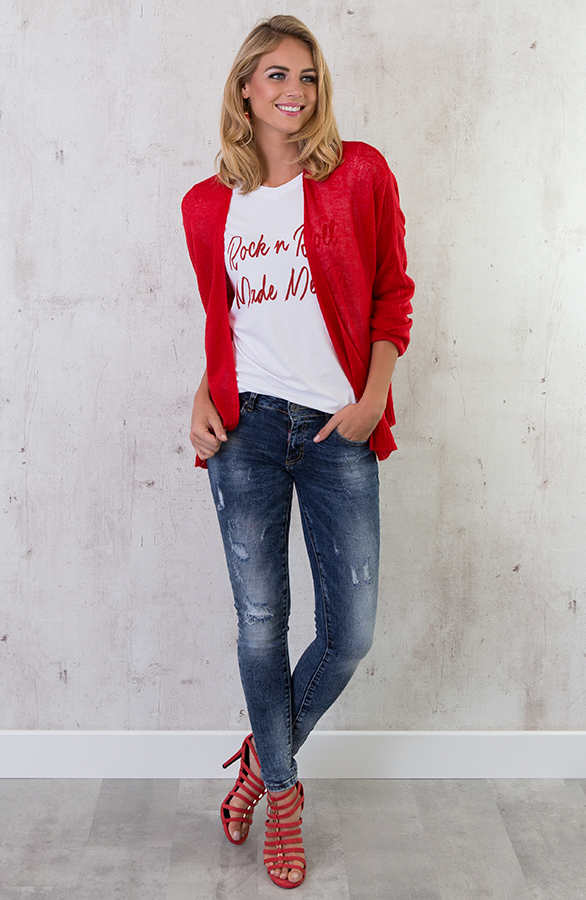 Di Capri Cardigan Red – shoparchief, foto 5