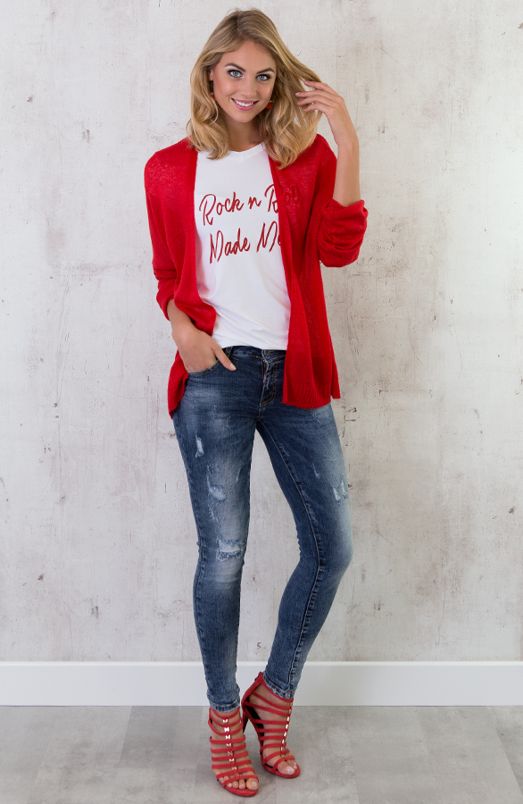 Di Capri Cardigan Red – shoparchief, foto 3