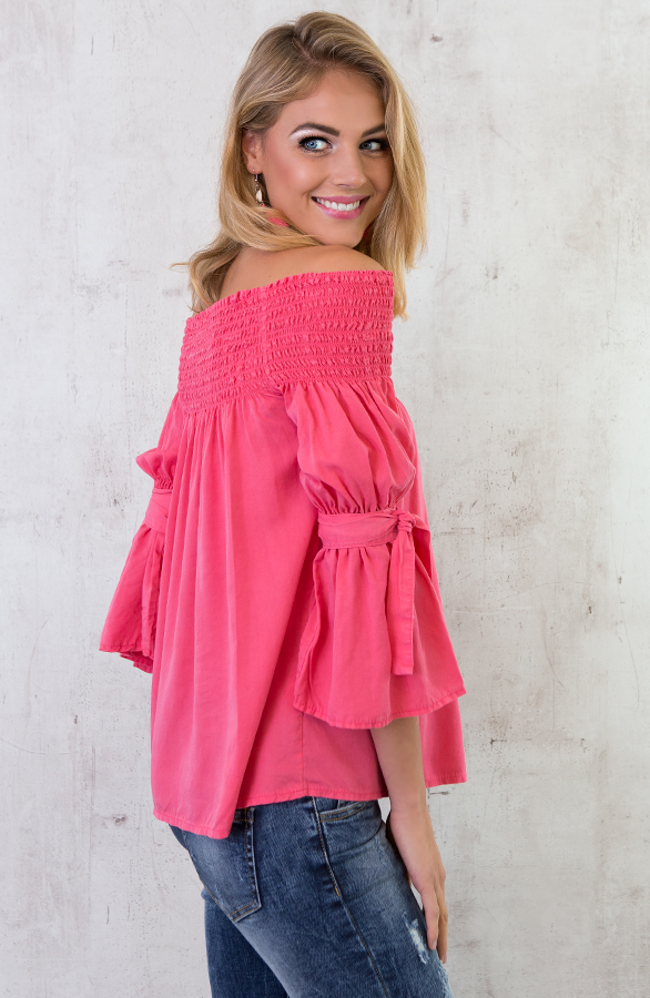 Off Shoulder Tuniek Koraal – shoparchief, foto 4