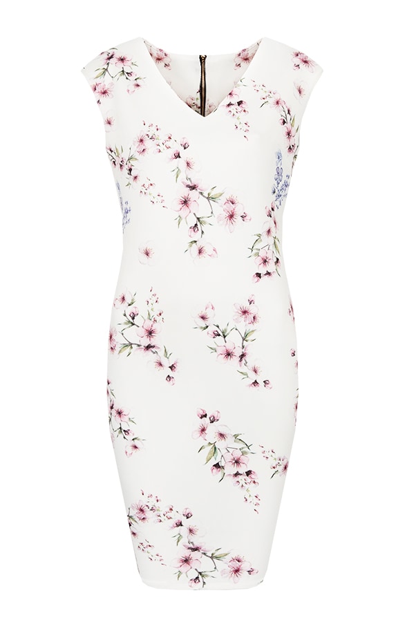 Chique Blossom Jurk Creme – shoparchief