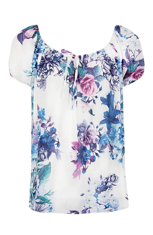 Dubai Flower Tuniek Blauw – shoparchief