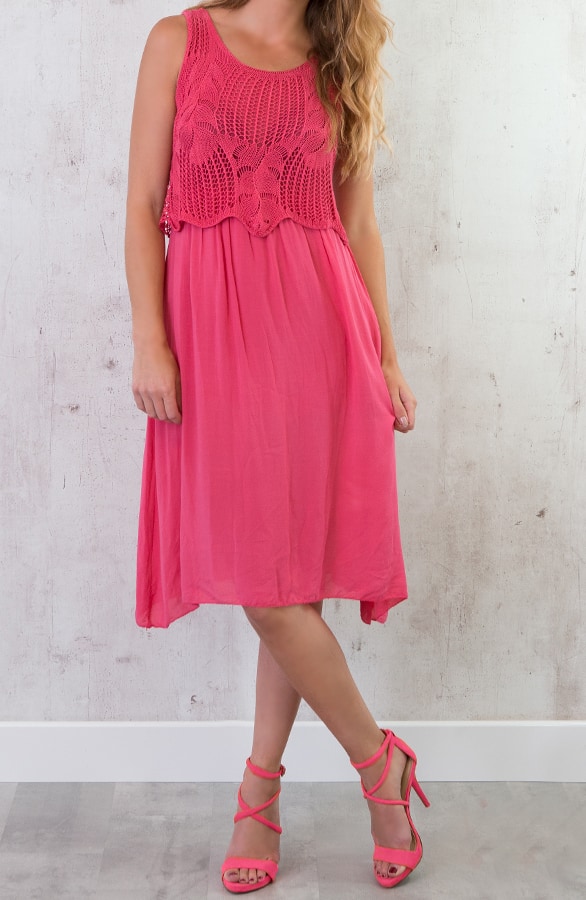 Gehaakte Jurk Fuchsia – shoparchief, foto 4