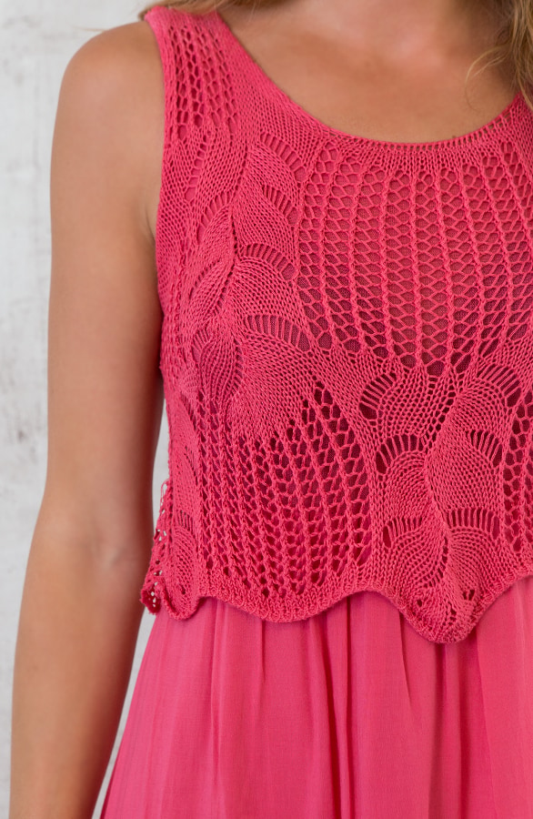 Gehaakte Jurk Fuchsia – shoparchief, foto 3