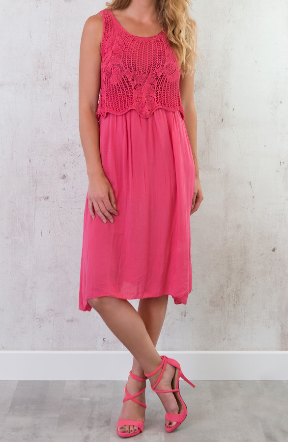 Gehaakte Jurk Fuchsia – shoparchief, foto 2