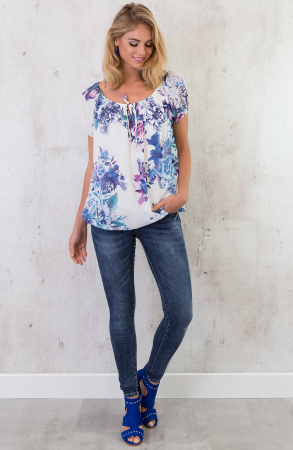 Dubai Flower Tuniek Blauw – shoparchief, foto 4