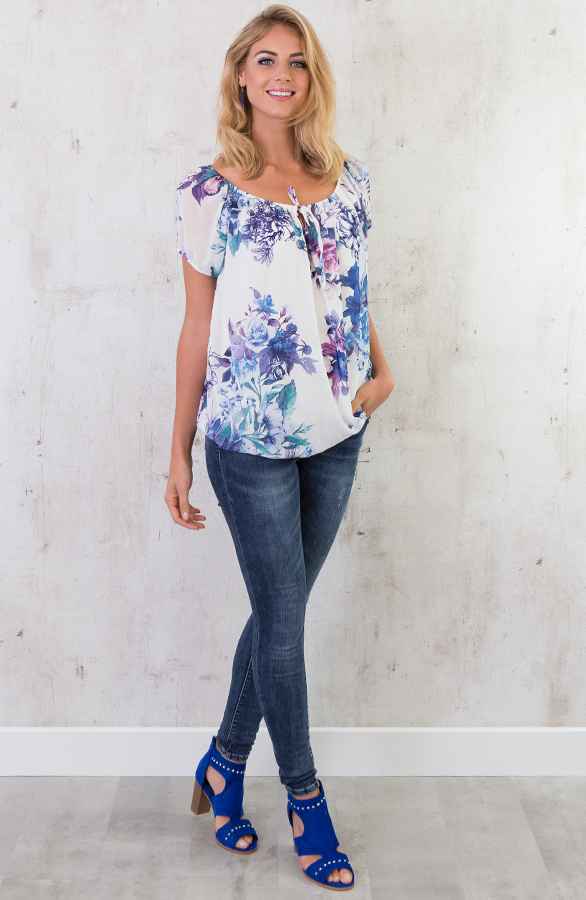 Dubai Flower Tuniek Blauw – shoparchief, foto 3