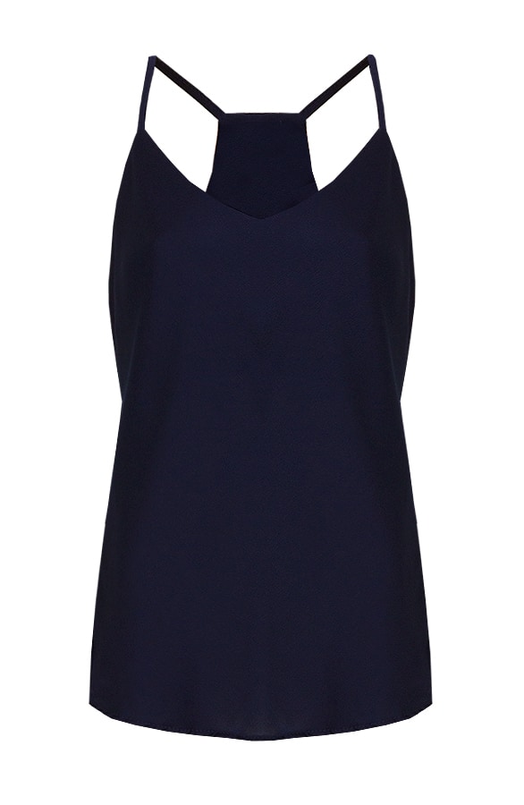 Luxe V Top Navy – shoparchief