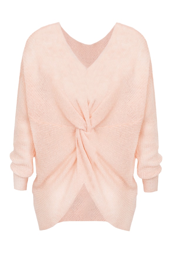Twisted Gebreide Trui Roze – shoparchief