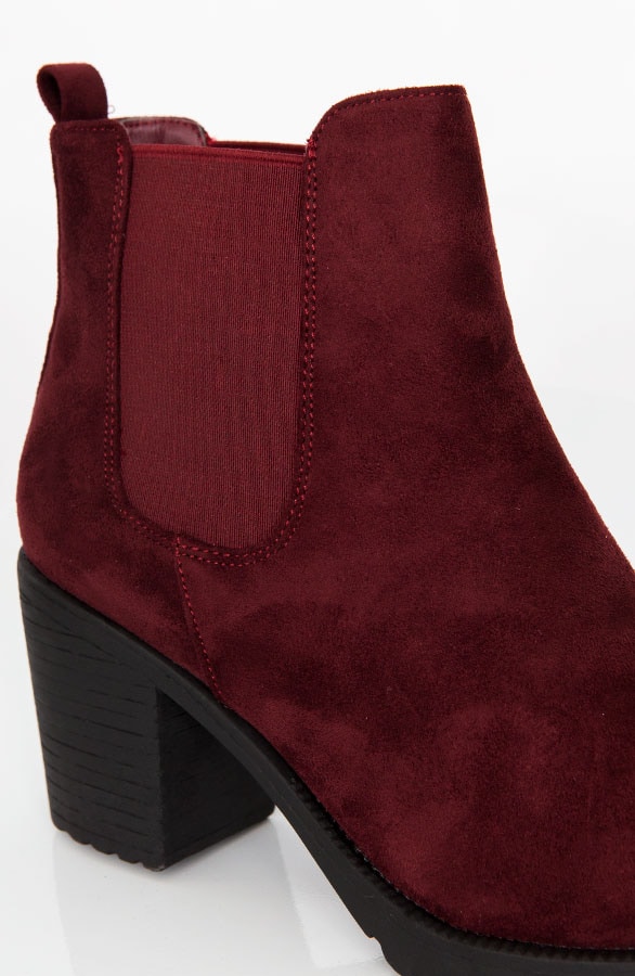 Chelsea Boots Suede Bordeaux – shoparchief, foto 2