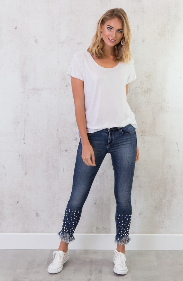 Shine Metallic Top Wit – shoparchief, foto 3