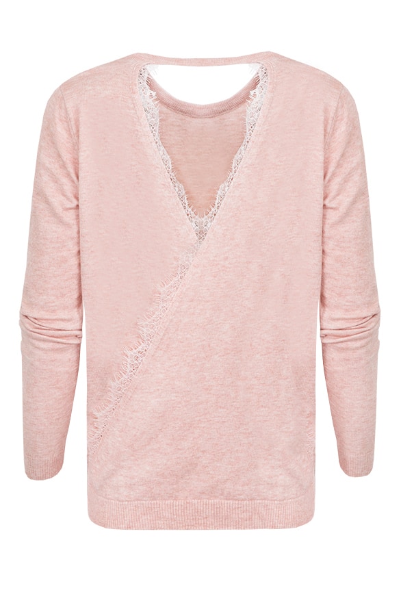 Kanten Trui V Roze – shoparchief