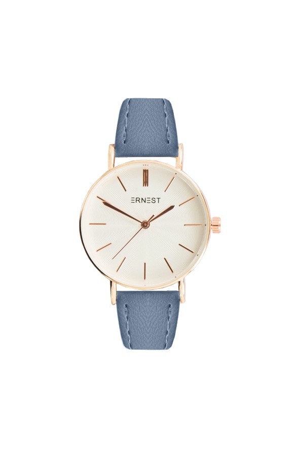 Leather Classy Watch Blue – shoparchief