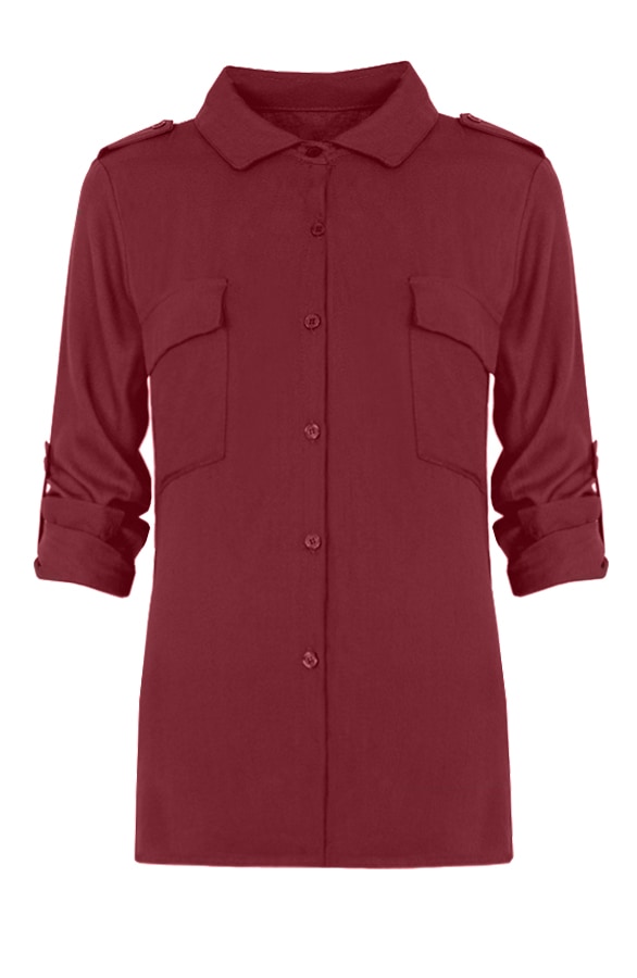 Pocket Blouse Bordeaux – shoparchief