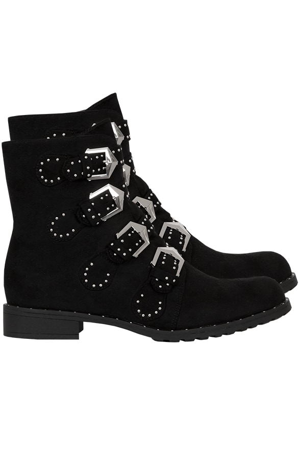 Suede Biker Studs Boots – shoparchief