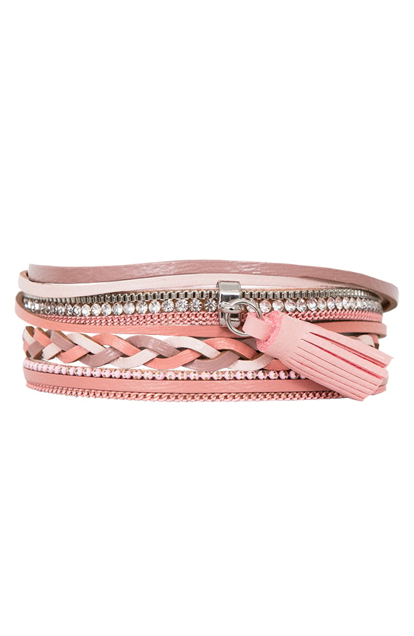 Wikkel Armband Dubbel Roze – shoparchief
