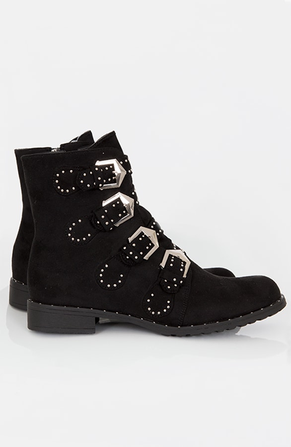 Suede Biker Studs Boots – shoparchief, foto 5
