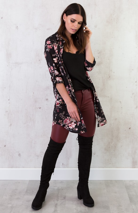 Coating Jeans Bordeaux – shoparchief, foto 4