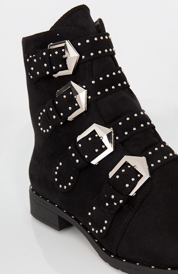 Suede Biker Studs Boots – shoparchief, foto 3