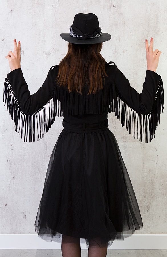 Fringe Jacket Exclusief Zwart – shoparchief, foto 3