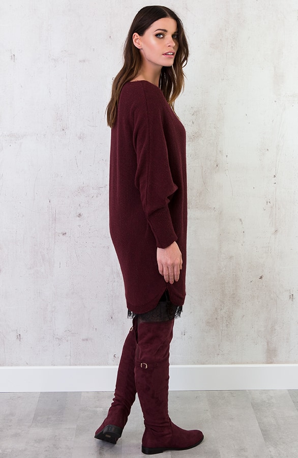 Oversized Large Tuniek Bordeaux – shoparchief, foto 5