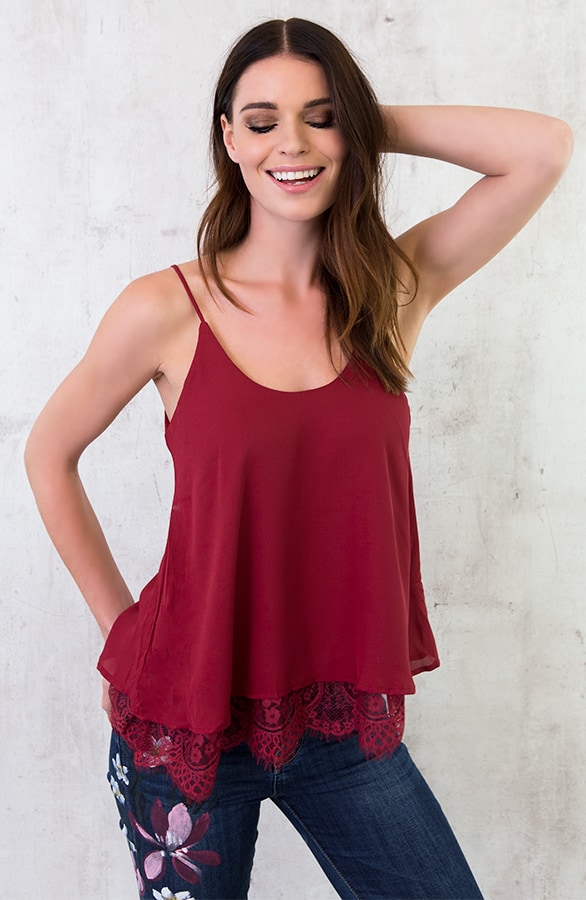Kanten Top Bordeaux – shoparchief, foto 3