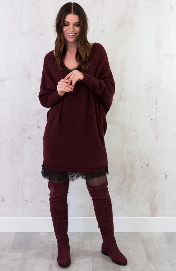 Oversized Large Tuniek Bordeaux – shoparchief, foto 6