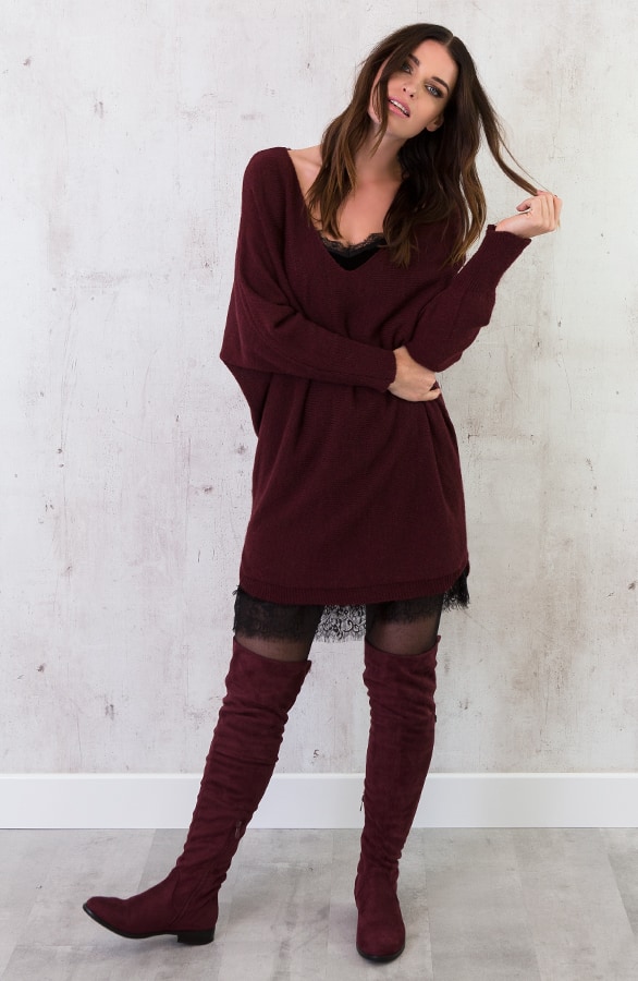 Oversized Large Tuniek Bordeaux – shoparchief, foto 2