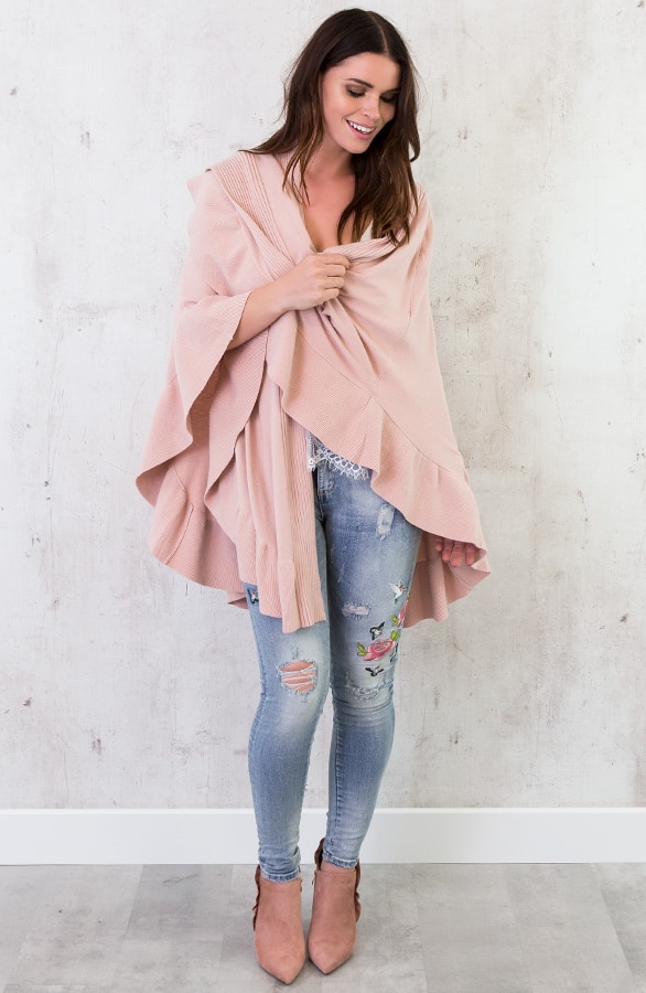 Ruches Omslagdoek Roze – shoparchief, foto 3