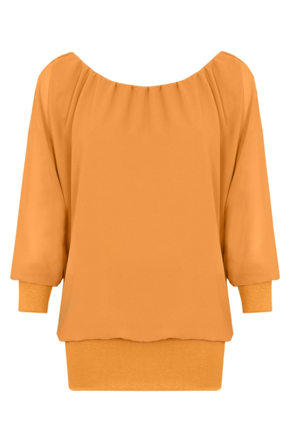 Basic Oversized Tuniek Okergeel – shoparchief