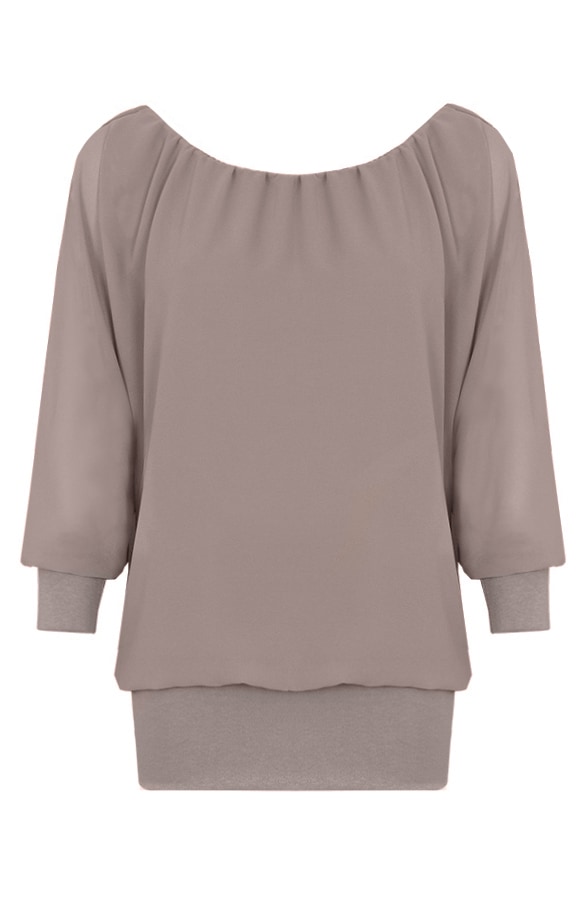 Basic Oversized Tuniek Taupe – shoparchief
