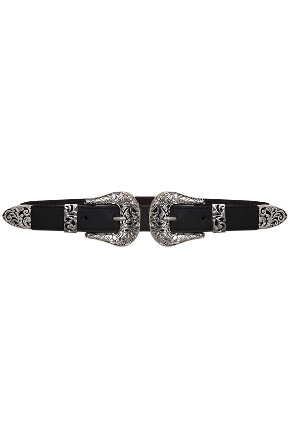 Dubbel Gesp Riem Zwart – shoparchief