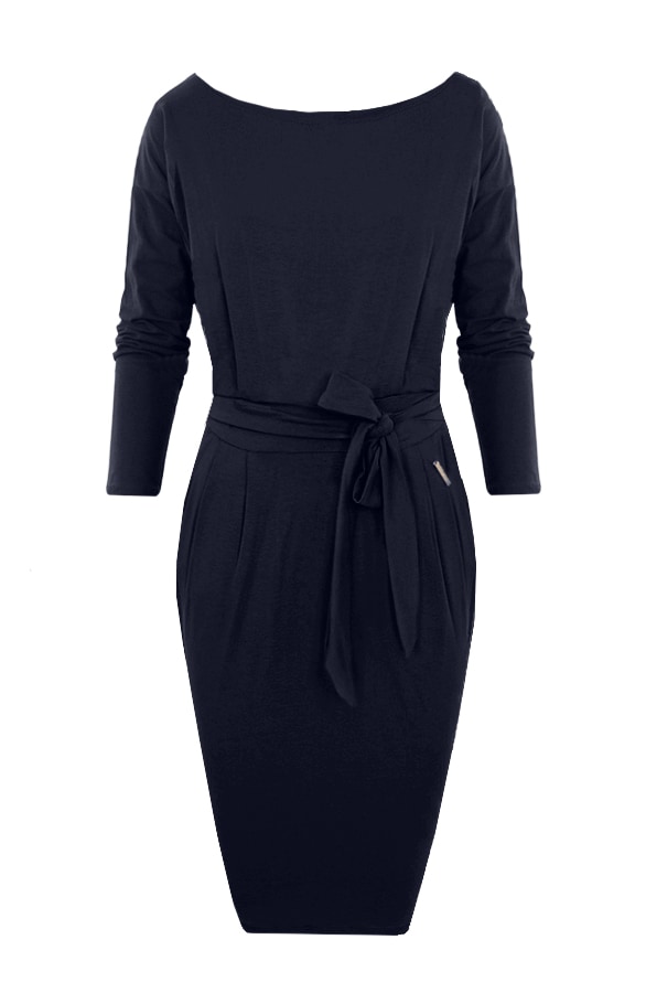 Femme Fatale Jurk Lang Marine – shoparchief