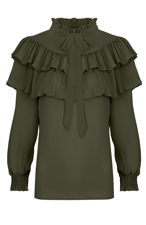 Mademoiselle Blouse Legergroen – shoparchief