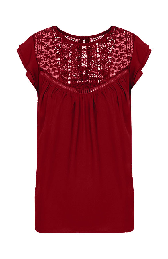 Romantic Kanten Top Bordeaux – shoparchief